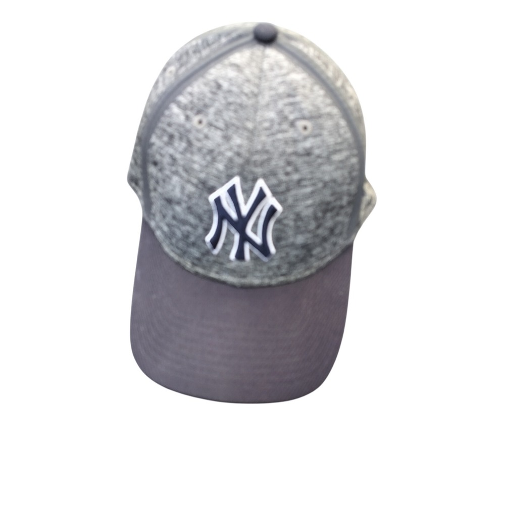 New Era 39THIRTY New York Yankees Hat Mens Medium Large Grey Navy Blue MLB Cap